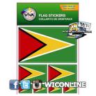 Guyana 5 Pack Vinyl flag stickers
