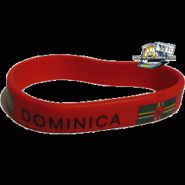 Dominica Rubber bracelet (red)