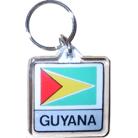 Guyana Square Keychain