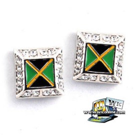 Jamaica Iced Flag Earrings