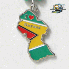 Guyana Map Pendant Necklace