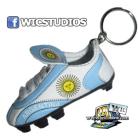 Argentina Soccer Shoe Keychain