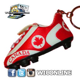 Canada Soccer Shoe Keychain