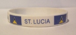 St. Lucia Rubber bracelet (white)