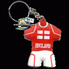 England Soccer Jersey Keychain