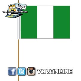 Nigeria Large Stick Flag