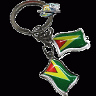 Guyana 2 Flags Keychain