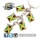 Jamaica 5 Flag Charm Keychain