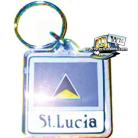 St. Lucia Square Keychain