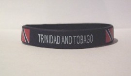 Trinidad and Tobago Rubber bracelets (black)